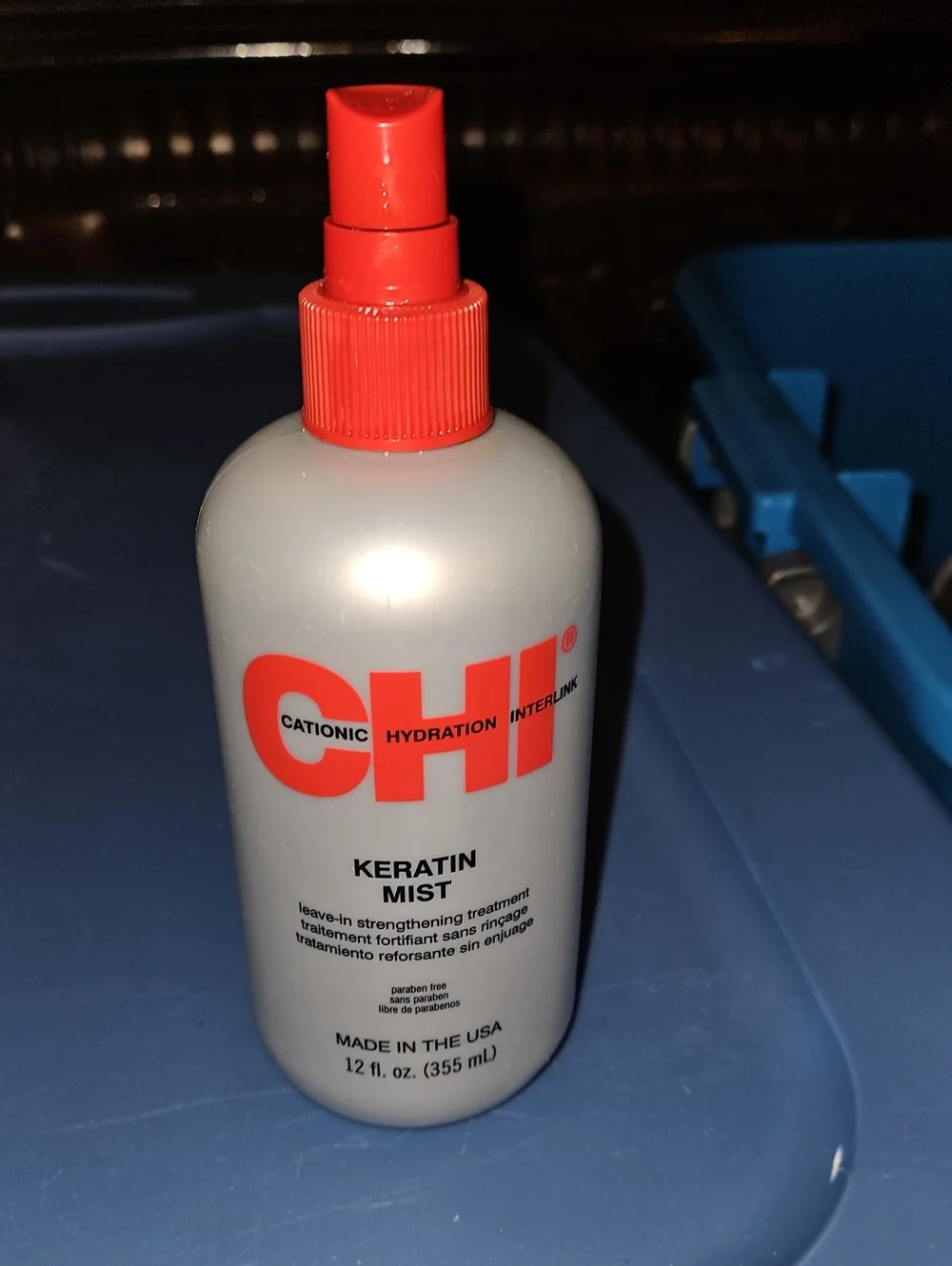 CHI Keratin Mist Leave-In Treatment - White Bottle with Red Accents